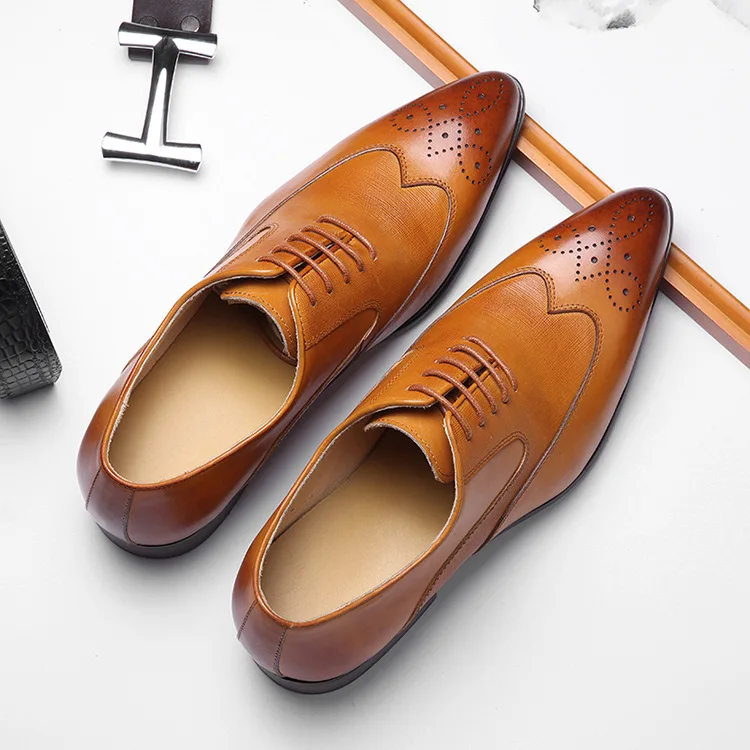 2019 г. Лето 100% заостренный носок башмак из натуральной кожи высококачественные