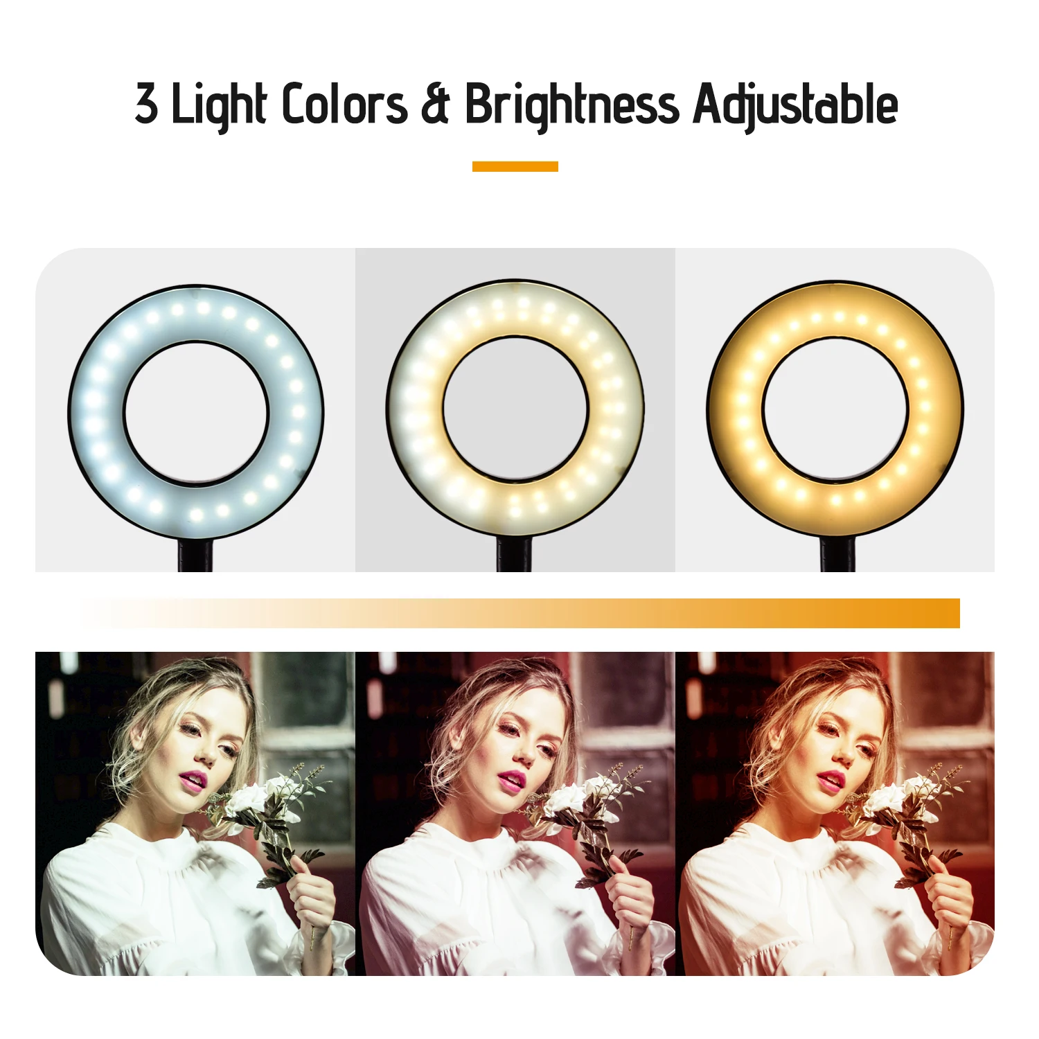 Потоковое вещание микрофон штатив Трипод стойка с светодиодный светильник