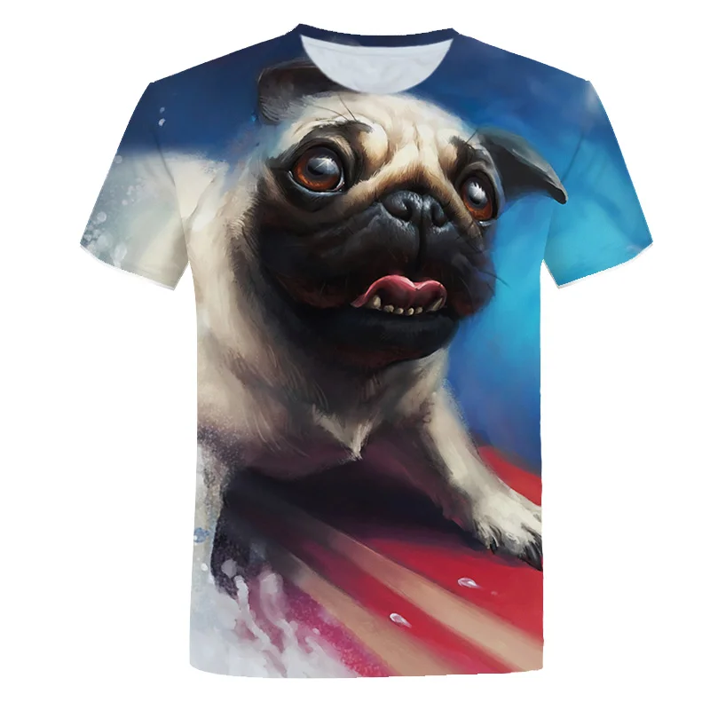 

Men's T-shirt Grievous Pets 3D Printing Fashion Casual Summer New Round Neck Pullover Short Sleeve T-shirt Dog Cute Clever S-6XL