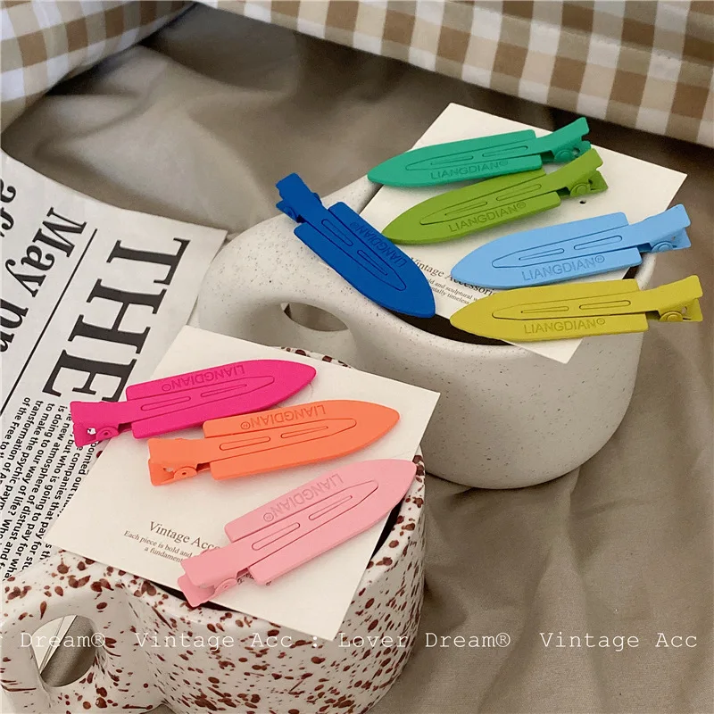 

New Seamless Hair Clips Metal Colorful Geometric Side Pins Fashion Korean Hair Clip Ins Girls Women Accessories