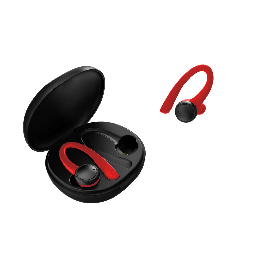 Беспроводной спортивные гарнитуры BT 5 0 наушники с зарядный чехол для Bluetooth 2019