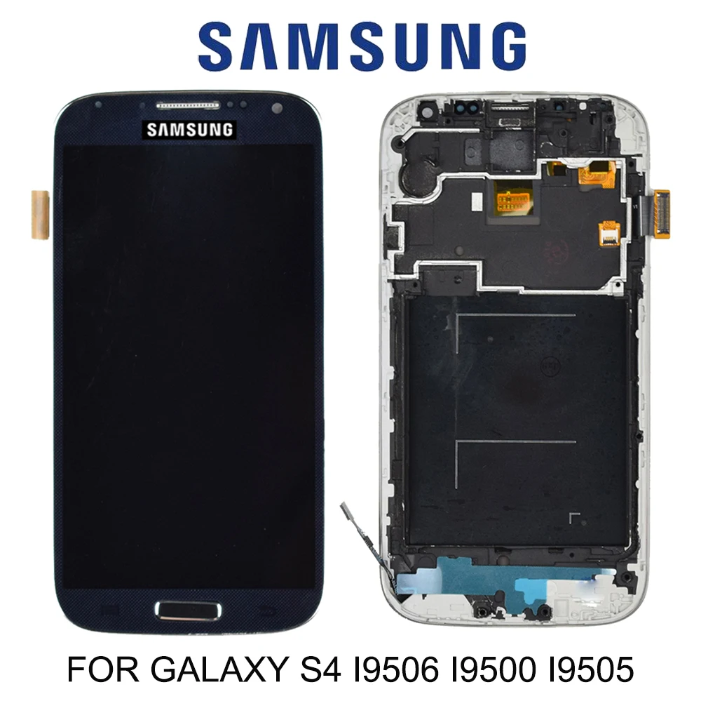 Новый супер IPS ЖК дисплей 5 дюймов для SAMSUNG Galaxy S4 с рамкой дигитайзер сенсорного
