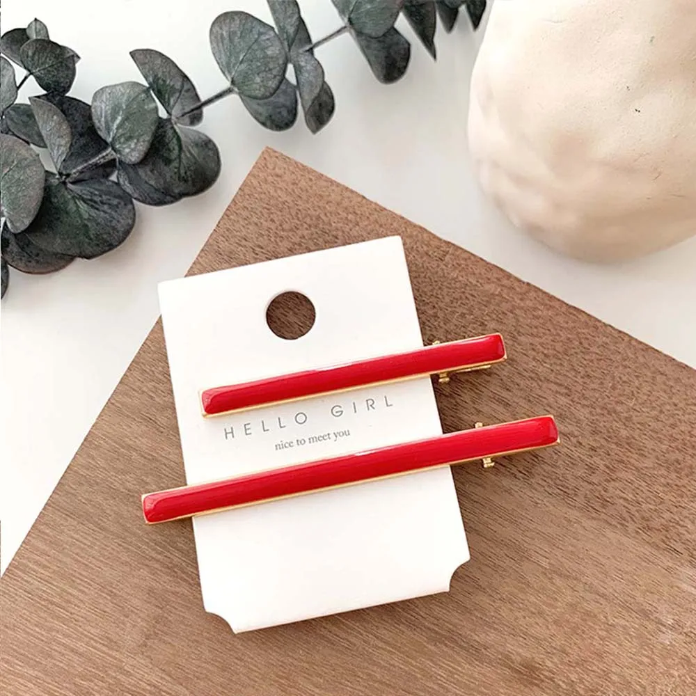 2 шт./компл. модные Винтаж Для женщин Красочные Твердые Акриловые толстые заколки