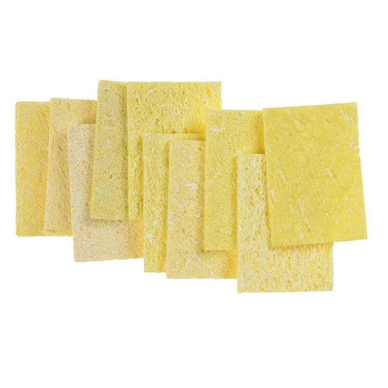10 шт. желтый паяльник губка очиститель для прочной электрической сварки