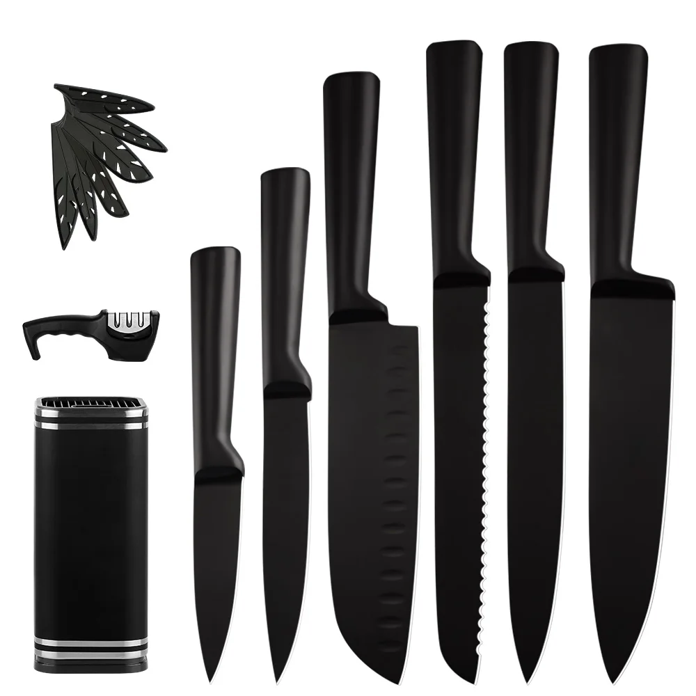 

Набор ножей шеф-повара Zemen Pro, Японские Стальные Кухонные ножи, хороший захват, ультра острые, Gyutou Cleaver, кухонные принадлежности для готовки, и...