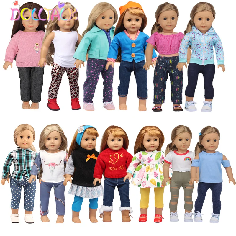 

New Arrived 18 Inch American Doll Clothes Suit Cute girl autumn travel suit Clothes For 1/3 BDJ Baby Born Doll,Toy