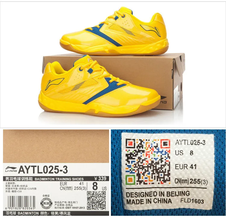 Li-Ning/Мужская и женская обувь для бадминтона; дышащие Нескользящие кроссовки; профессиональная подкладка; AYTL025/AYTL034; спортивная обувь; L633