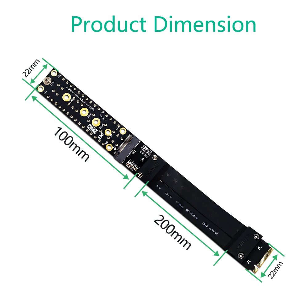 

M.2(NGFF) ключ M NVMe SSD удлинитель кабеля PCIe3.0 x4 полная скорость