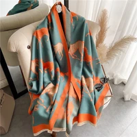 horse animal scarf cashmere winter women design print thick warm blanket shawl and wrap bufanda luxury pashmina stoles
