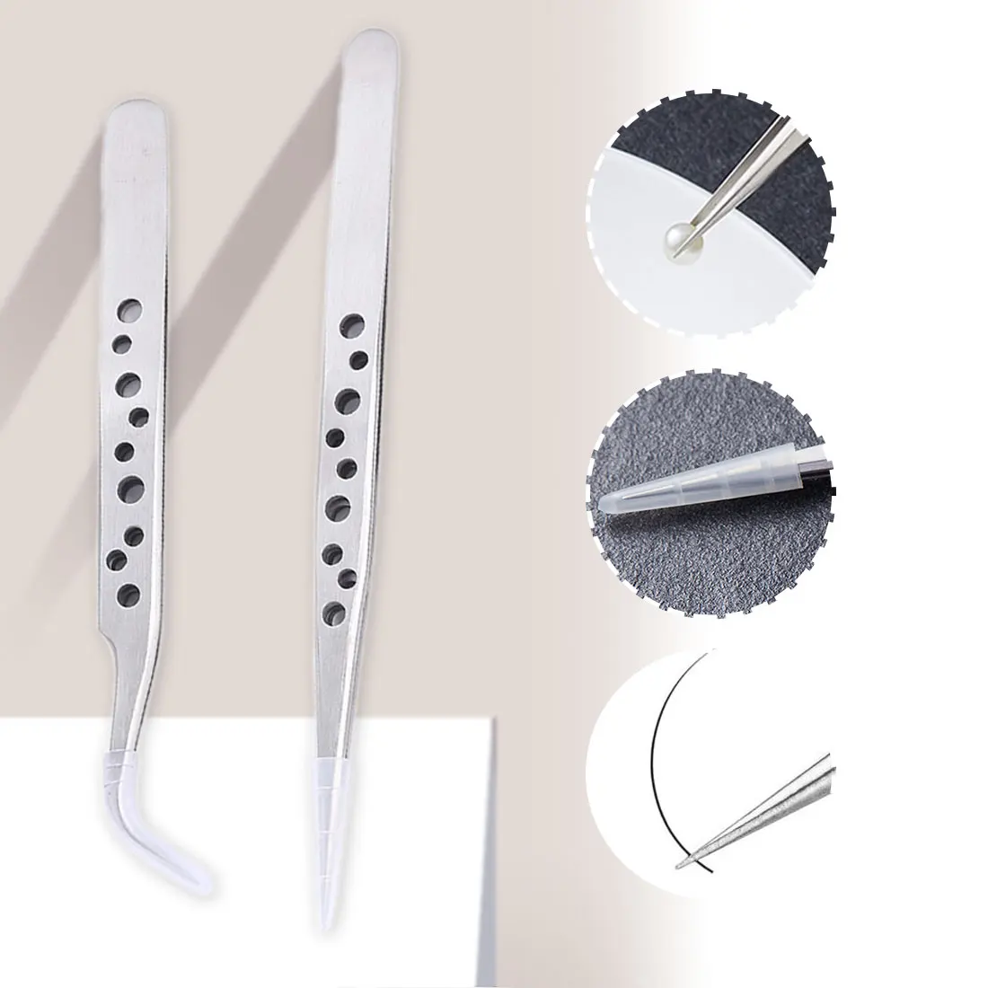 

Пинцет для промышленной электроники, антистатические плоскогубцы с изогнутыми прямыми точными наконечниками, набор ручных инструментов д...