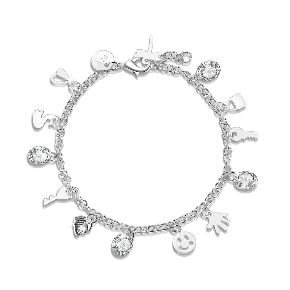 

Женский браслет из серебра 925 пробы с фианитами