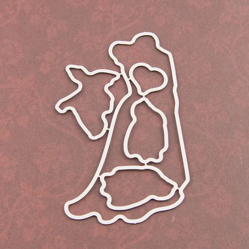 Романтические свадебные металлические высечки и прозрачные штампы резиновое