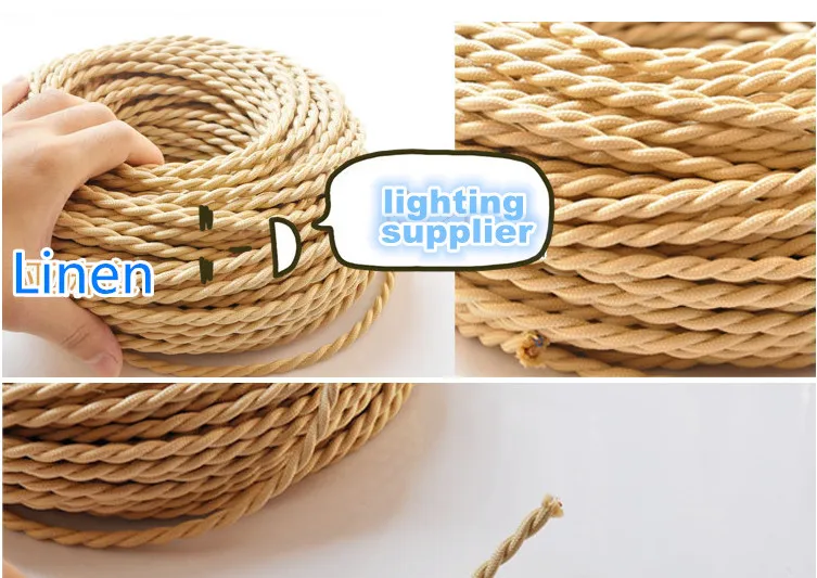 

Винтажный текстильный кабель Эдисон 2*0,75 мм