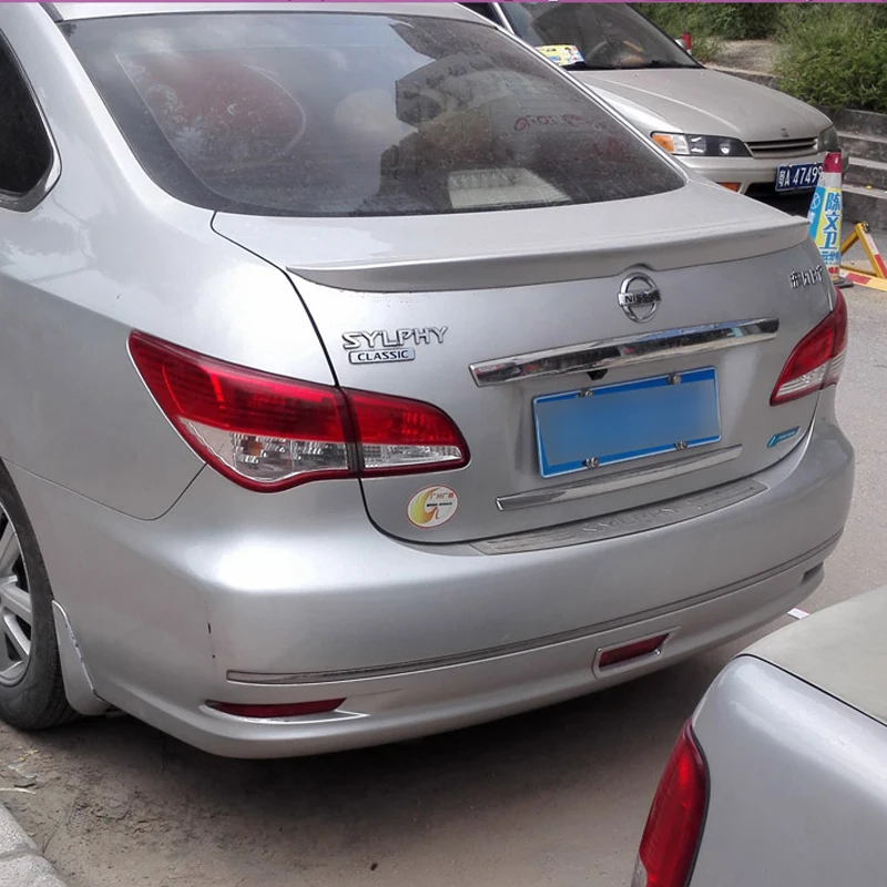 Задний спойлер для Nissan Sylphy Sentra 2007 2011 направляющая багажника праймер высокого