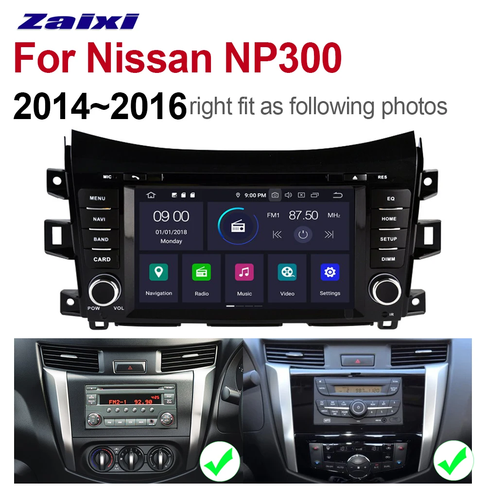 

ZaiXi For Nissan NP300 2014-2016 2 DIN Car Android 9 GPS Naviation Multimedia System Bluetooth Radio Amplifier HD Screen WIFI