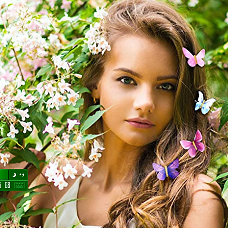 12 шт./упак. с милой бабочкой Заколки для волос Для женщин маленьких девочек