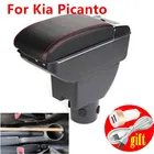 Подлокотник для Kia Picanto, центральный ящик для хранения, автомобильные аксессуары, интерьер со светодиодной подсветкой USB