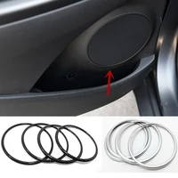 abs matte for hyundai kona encino 2018 2019 2020 car sticker styling audio speak sound cover ring circle trim frame cover trim