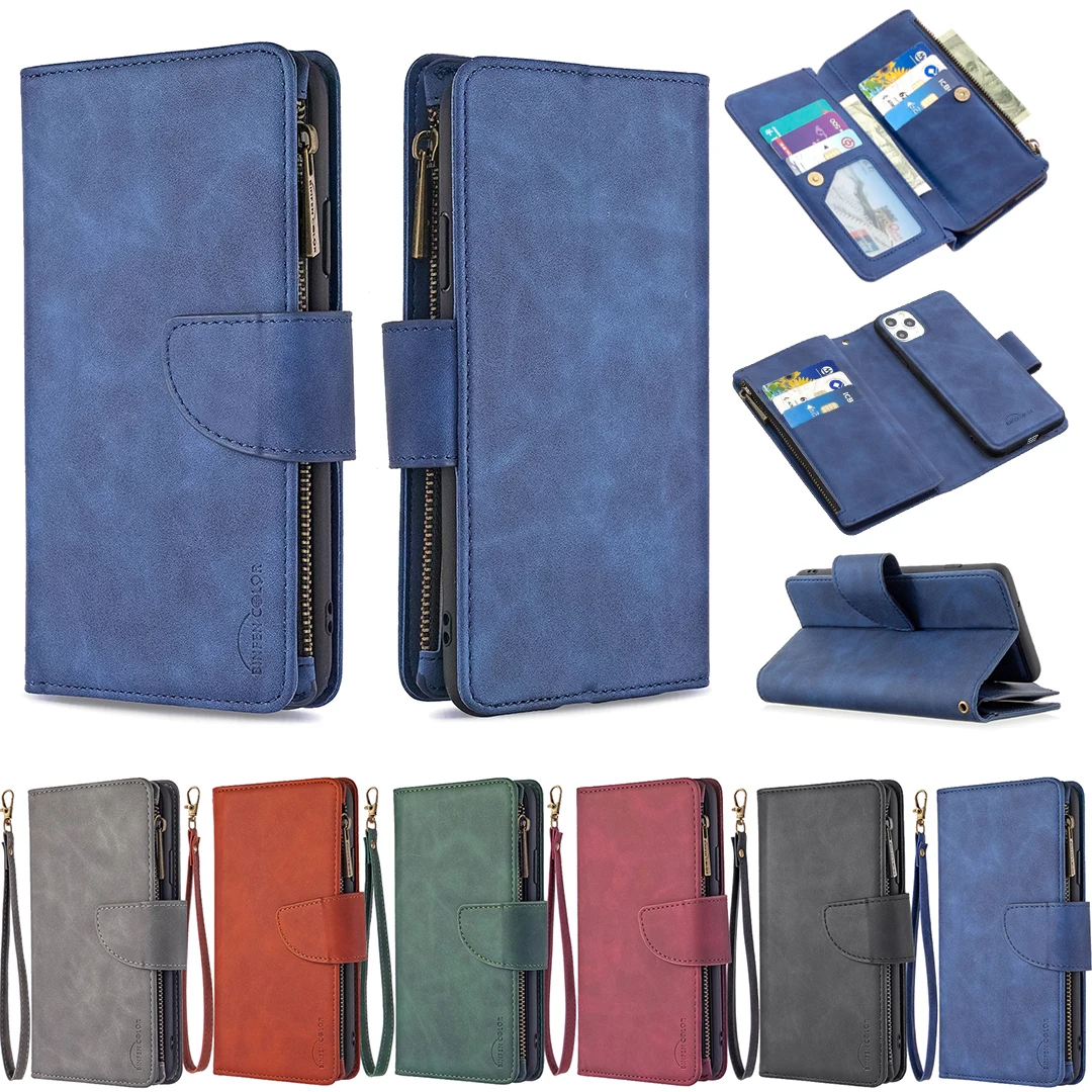Чехол для etui Xiaomi Redmi Note 9 9S Роскошный кошелек на молнии кожаный чехол Funda 7 8 8T Mi 10 Pro