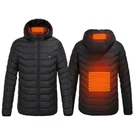 Зимняя двухпозиционная куртка с капюшоном, теплое хлопковое пальто с USB-разъемом