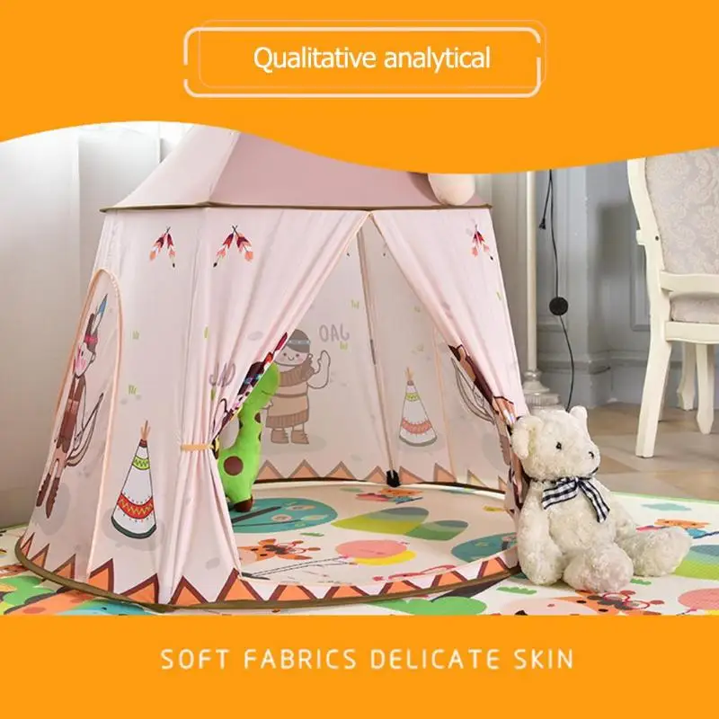 

Children's Tent Toys For Girls Kids House Portable Princess Castle Children Tent Teepee Tent Play Baby Birthday Christmas Gift