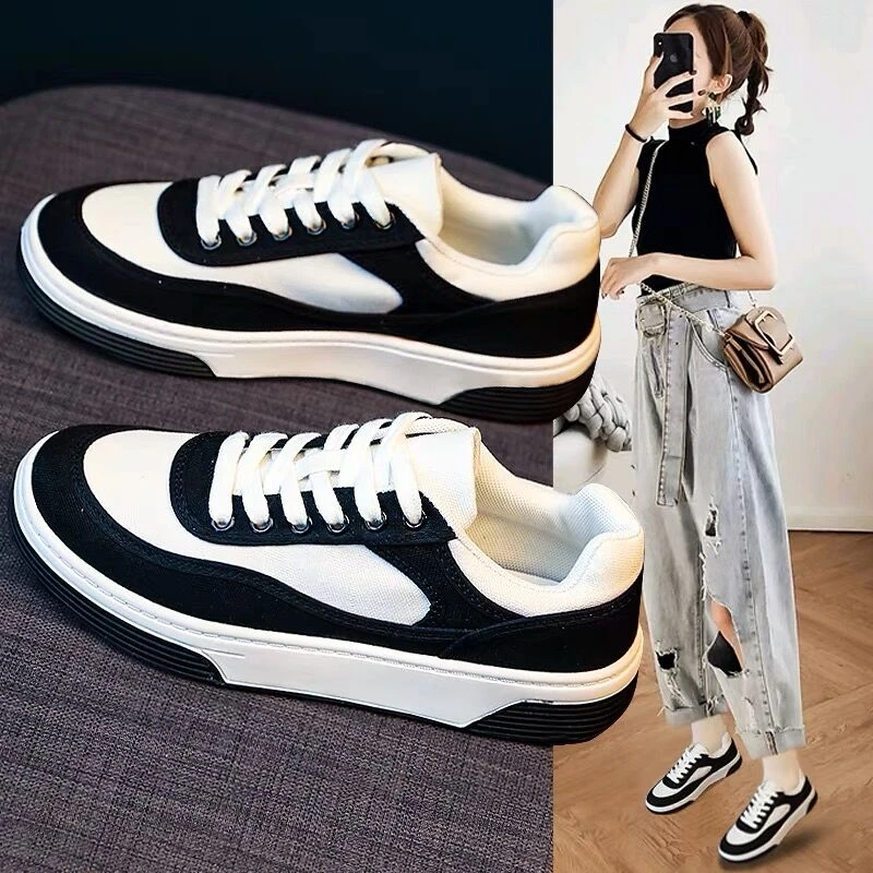 

Кроссовки женские кожаные на платформе, легкие дышащие спортивные, на вулканизированной подошве, повседневная весенняя обувь, белые, больш...