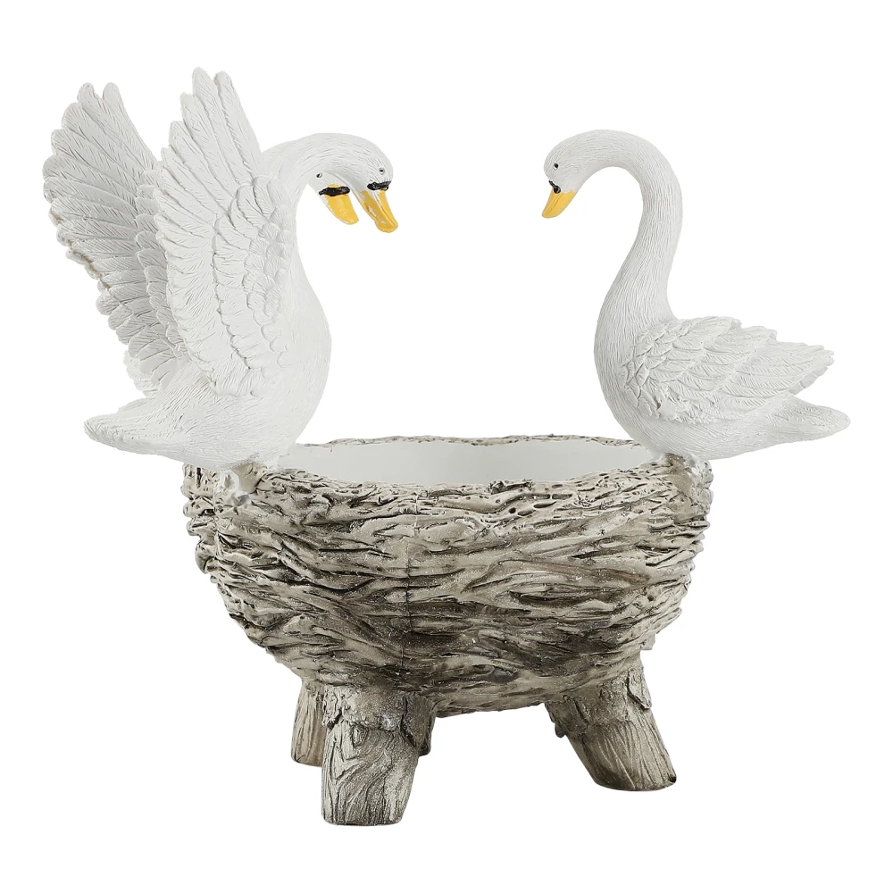 Садовый цветочный горшок лебедь ландшафт камень украшение для интерьера садовый