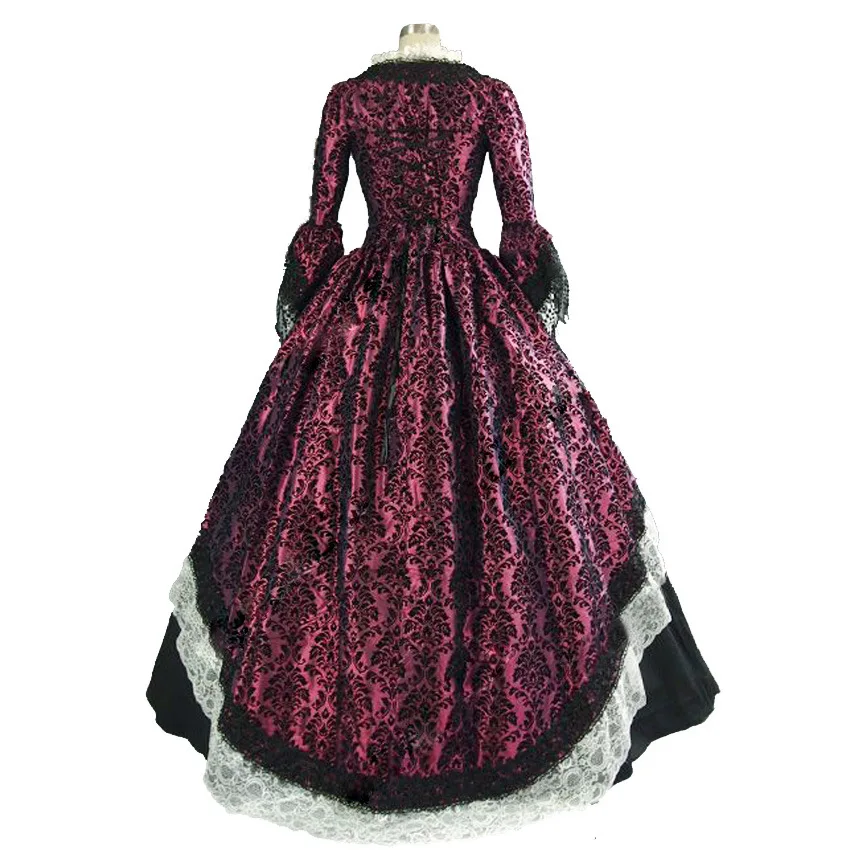 2X-XXXL винтажный костюм королевского двора сцены средневековый Викторианский