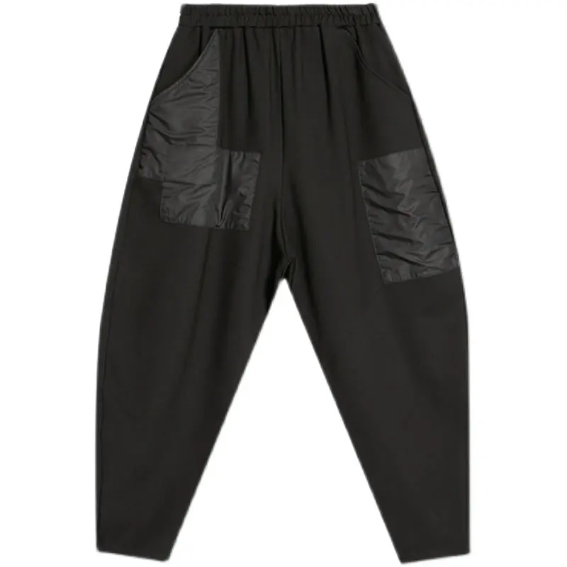 

XITAO High Waist Patchwork Pocket Pants Women Clothes 2021 Spring New Fashion Loose Casual Match All Pleated Harem Pants ZY3829