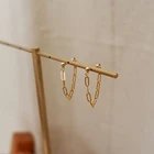 Женские серьги-гвоздики из серебра 925 пробы, с покрытием из 14-каратного золота