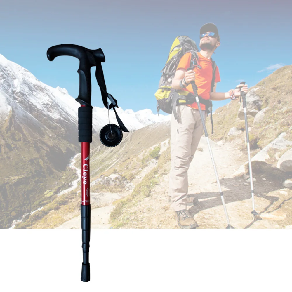 

Aluminum Alloy Trekking Pole Telescopic Old Man Anti-skid Stretch Lightweight Walking Cane for Men Adjustable Walking Stic