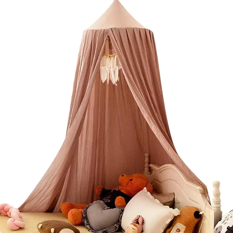 

Kids Tent Bed Canopy Soft Smooth Playing Tent Canopy Girls Room Decoration Princess Castle Children Room Reading Nook Decoration