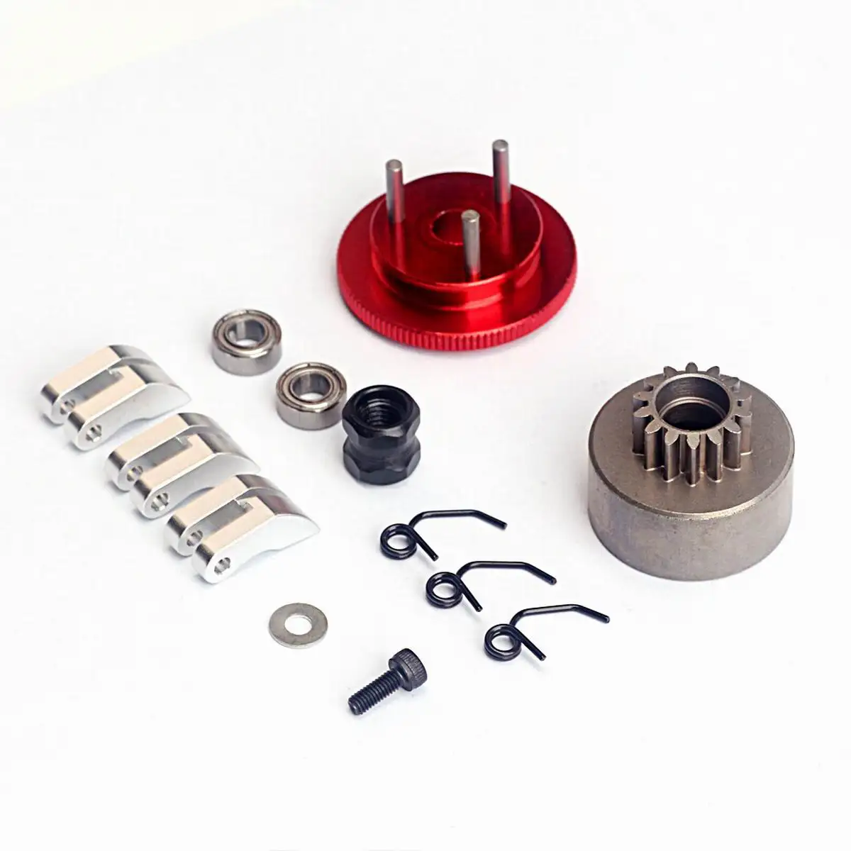 

1 комплект колокол сцепления HPI 14T Шестерня маховика сборка сцепление обувь маховик пружины конус и Гайка двигателя для 1/8 RC автозапчасти HSP