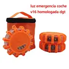 Автомобильный аварийный фонарь V16, 3 шт.компл., одобрено Dgt, аварийный свет, вспомогательная вспышка, предупреждающий светильник безопасности, магнитный стробоскоп