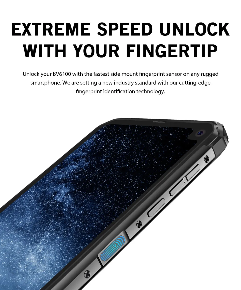 Blackview BV6100 Dual Gorilla 6,8" экран смартфон 3 ГБ+ 16 ГБ Android 9,0 IP68 водонепроницаемый мобильный телефон 5580 мАч NFC мобильный телефон