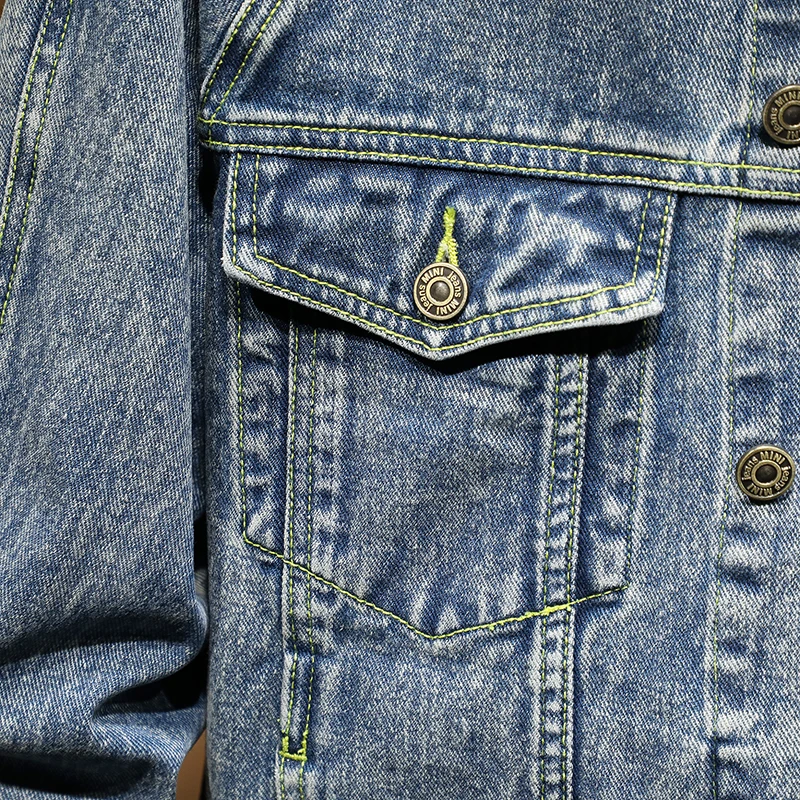 Мужская куртка и пальто Джинсовая трендовая джинсовая уличная хип-хоп модная