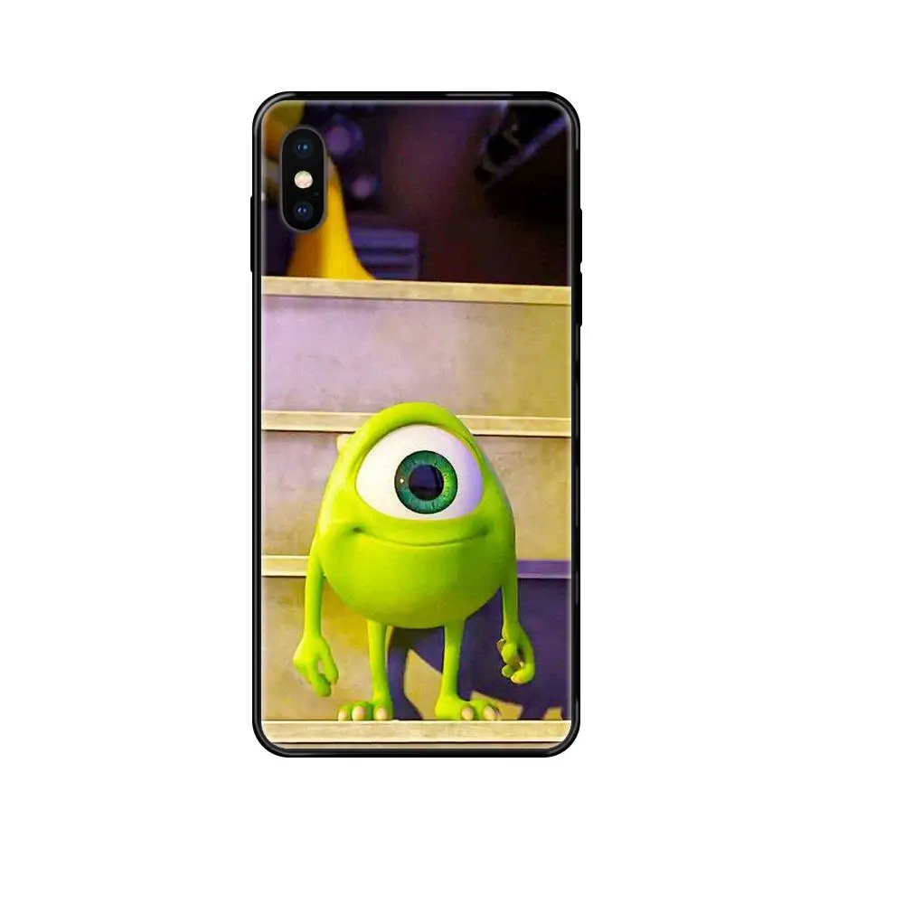 Top Monsters University Mike Black Soft Art Print Cover Case For Galaxy A5 A6 A7 A8 A10 A10S A20 A20S A20E A21S A30 A30S A40 | Мобильные