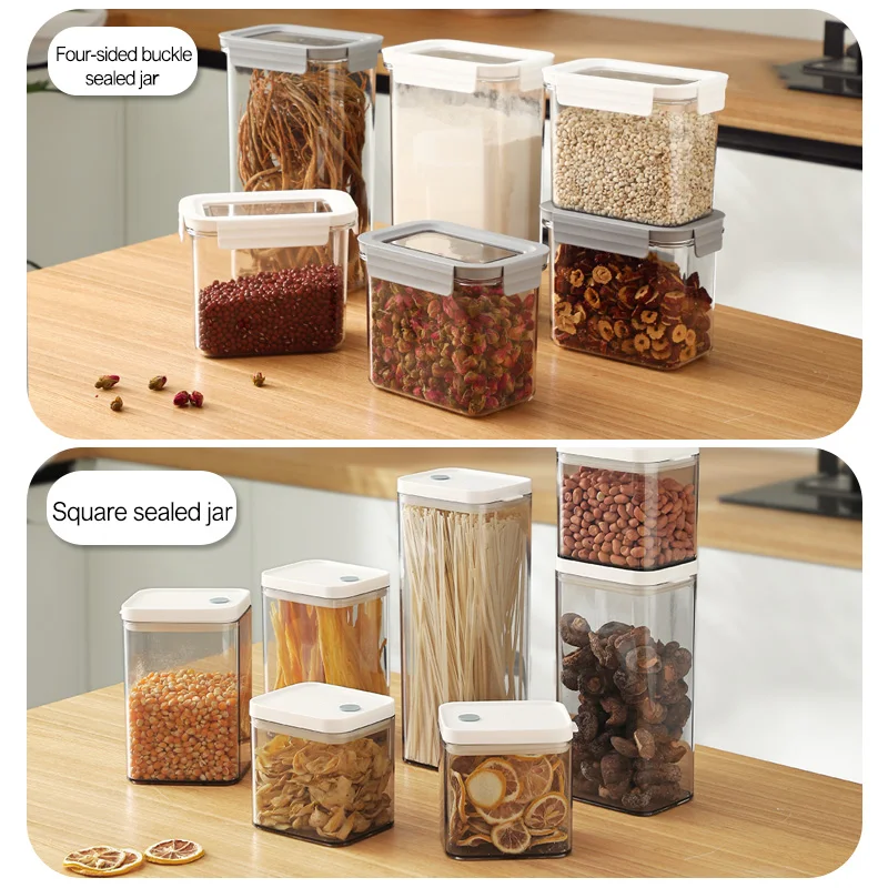 700-2300ML Professional Food Storage Container Bulk Cereals Thicken Sealed Cans Pasta Box Tank Kitchen Refrigerator Organization | Дом и сад