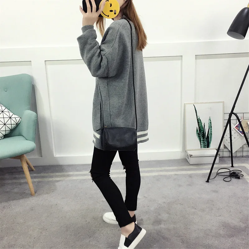2019Autumn Winter Batwing long Sleeve Knitwear Cardigan Women smooth Knitted Sweater pocket design Cardigan Female Jumper Coat