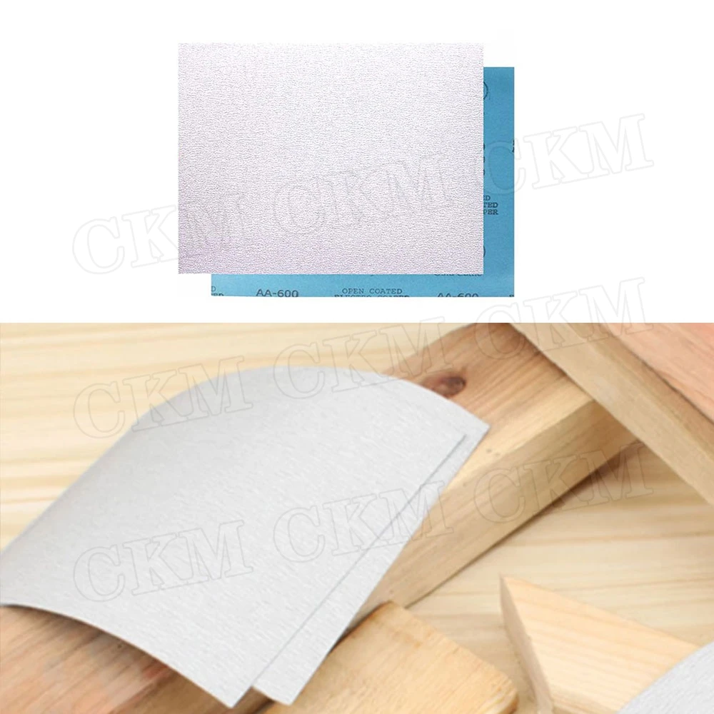 

1PCS Dry Sandpaper Rectangular 600# Woodworking Hand-Polished Auto Parts Paint White Dry sandpaper For Universal