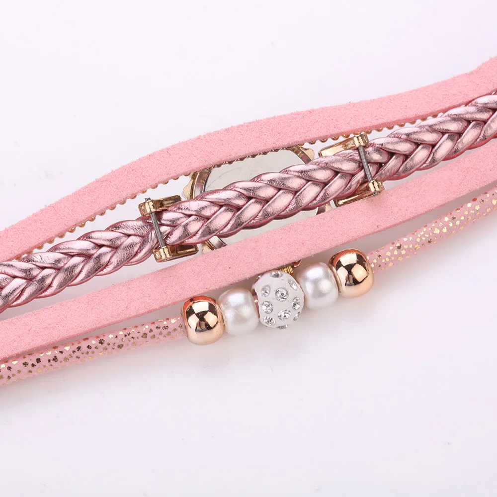 

Women Watches bracelet watch ladies Fashion Vintage Weave Wrap Quartz Wrist Watch Bracelet For Ladies relogio feminino Clock