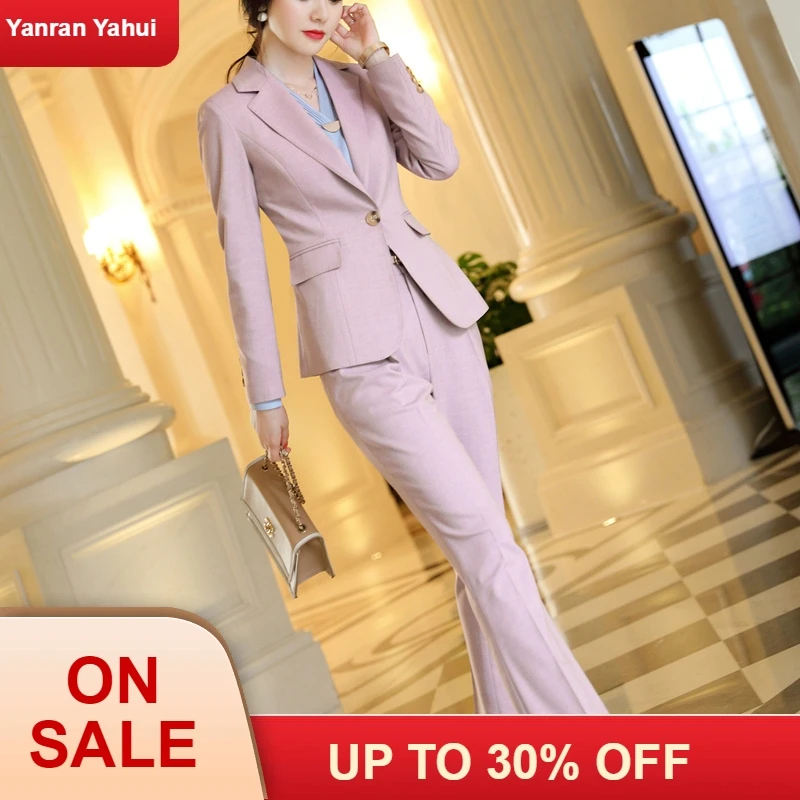 Профессиональный женский костюм новый модный осенний офисный в Корейском стиле