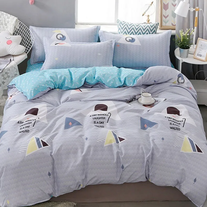

Home Textile Bedding Sets Cartoon Simple Duvet Cover Pillowcase Bed Sheet Kid Teen Boy Girl 3/4PCS Beding Sets Beding Cover
