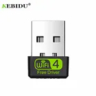 Wi-Fi-адаптер KEBIDU Mini USB, MT7601, 150 Мбитс, для ПК, USB, Ethernet, 2,4 ГГц, сетевая карта, Wi-Fi приемник, Бесплатный драйвер