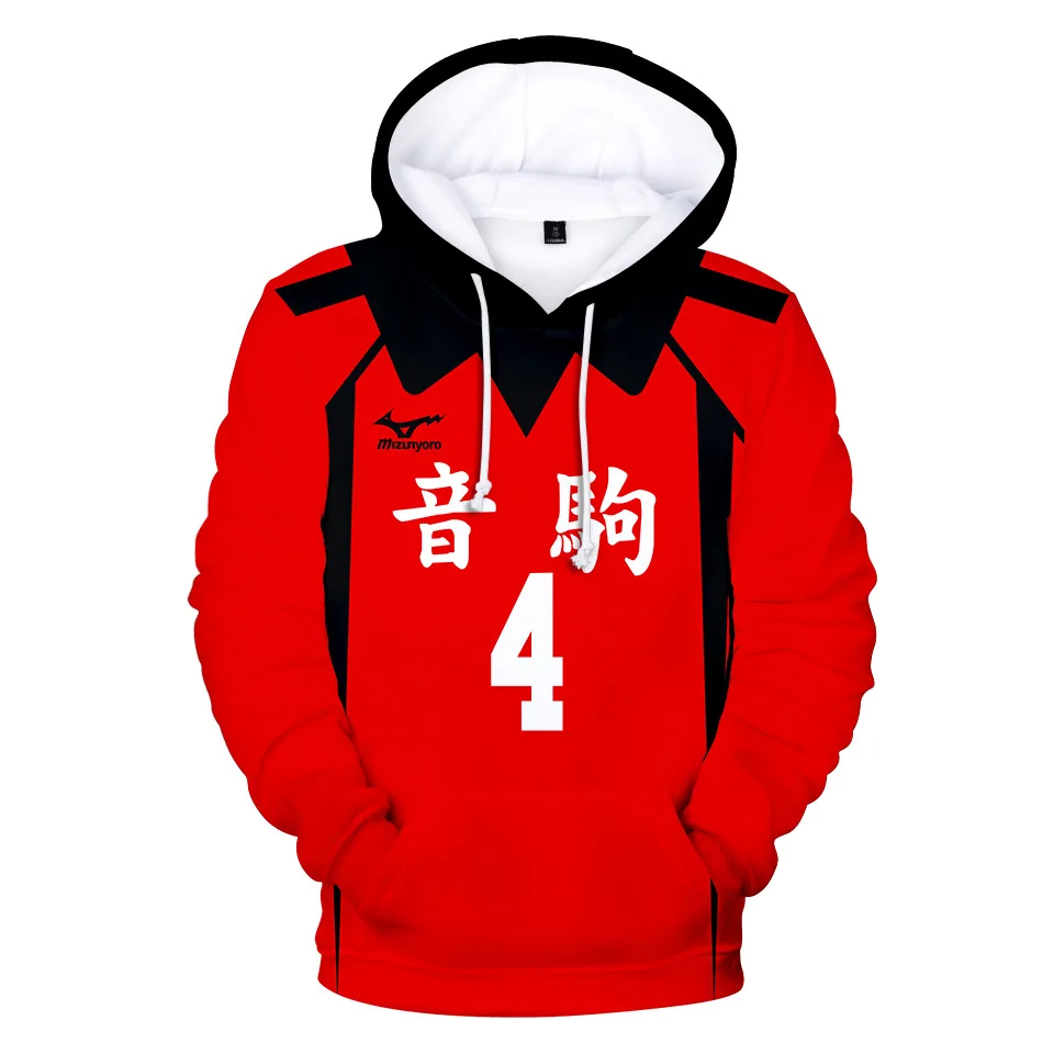 

3D Hoodies Anime Haikyuu Cosplay Costume Nekoma High School Volleyball Club Kozume Kenma Kuroo Tetsurou men/women's Sweatshirts