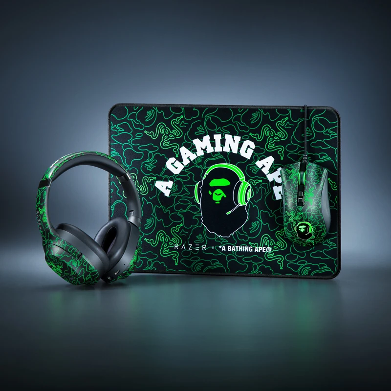구매 Razer Opus BAPE 한정판 Bluetooth 무선 ANC 능동형 소음 제거 헤드셋 마이크