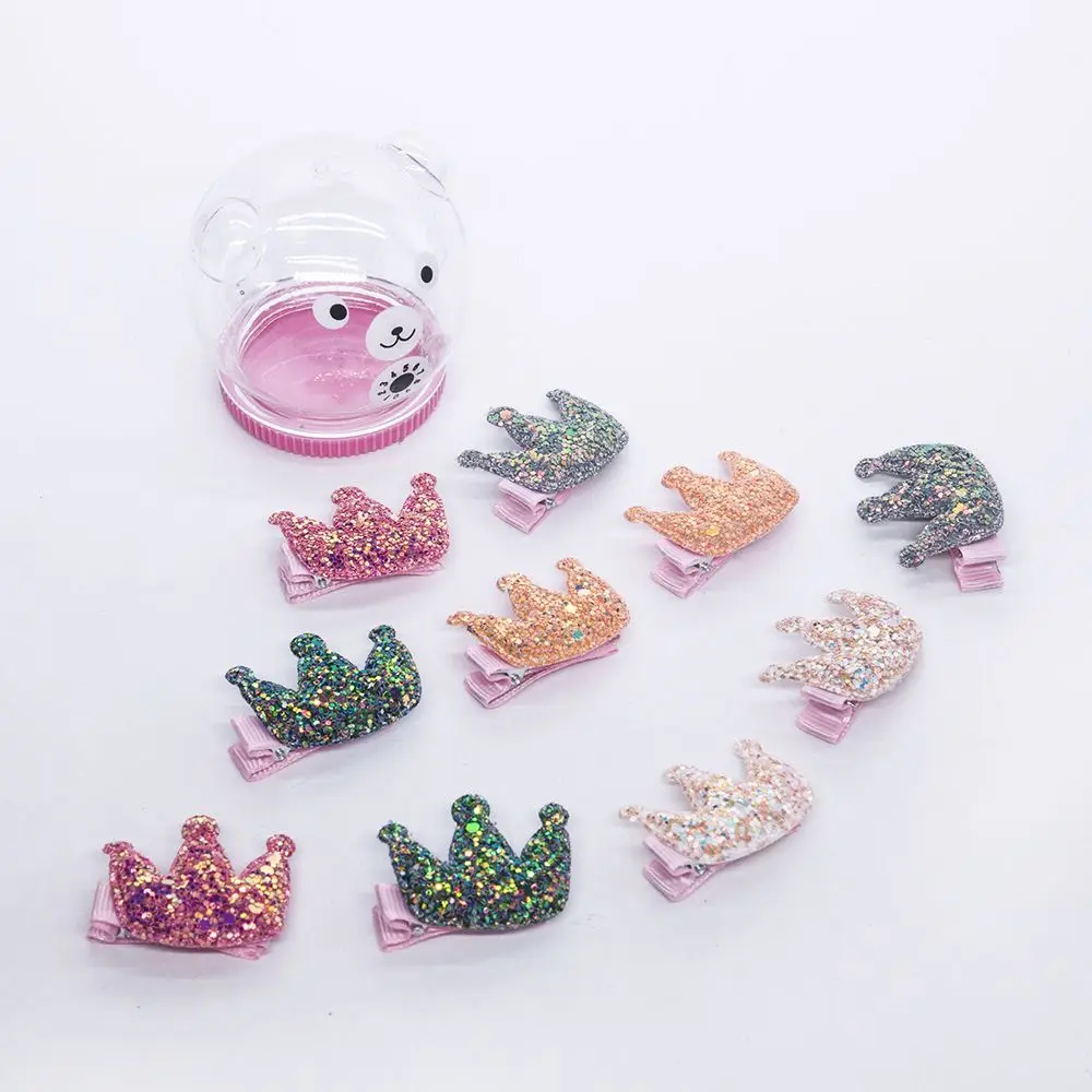 10 шт./компл. заколки для волос принцессы девочек детские блестящие с