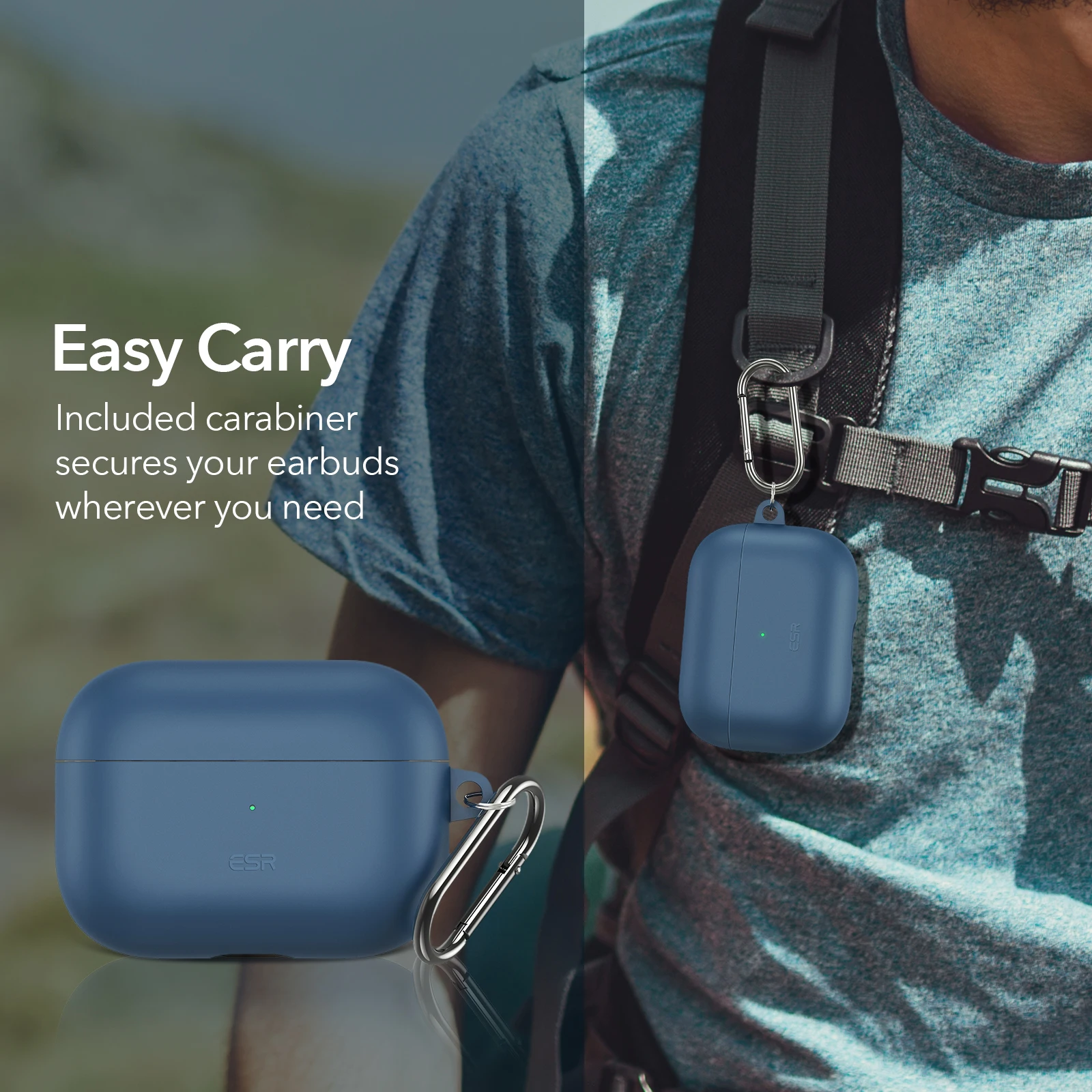 Чехол ESR для AirPods 3 магнитный чехол с беспроводной зарядкой 2021 защитный брелок
