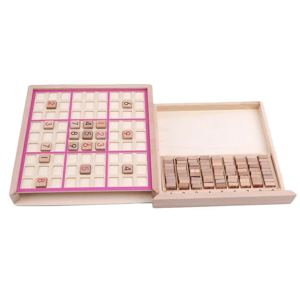 Хит продаж Детские шахматы Sudoku из бука международные шашки складной игровой стол