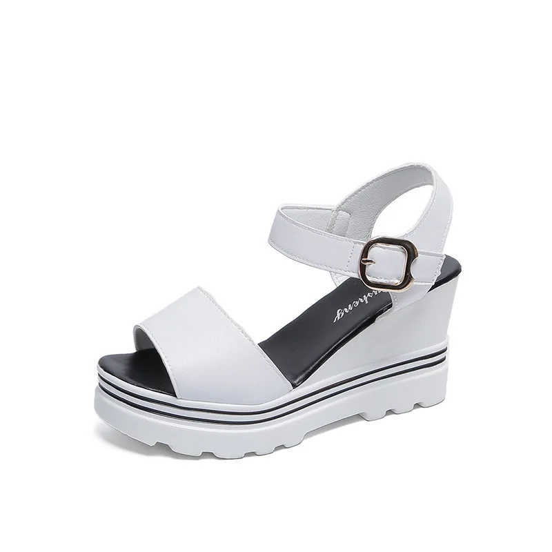 

2021 Summer shoes woman Platform Sandals Women Soft Leather Casual Open Toe Gladiator wedges Trifle Mujer Women Shoes Flats
